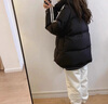 歐迪惠（Oudihui）黑色羽絨棉服女冬季2025新款韓系羽棉襖絨服女加厚可拆卸帽子棉衣 黑色 S 曬單實(shí)拍圖