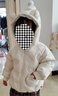 幼歌（YOUGE） 兒童三防連帽羽絨服嬰幼兒卡通元?dú)獗Ｅ诖馓壮?米色 100cm 曬單實(shí)拍圖