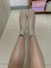 迪芙斯女靴冬季新款短靴女网红瘦瘦靴方头粗跟英伦女靴子DF34116704 米白色（主推款短靴） 36 实拍图