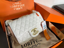 LORFFINY輕奢品牌包包女包2024新款菱格鏈條包時尚單肩斜跨包情人生日禮物 白色 品牌精美禮盒裝 送禮佳品 曬單實(shí)拍圖