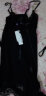 媚の火女士性感睡衣女夏季吊带睡裙两件套蕾丝内衣居服大码冰丝高级感 黑色 L码（105-115斤） 实拍图