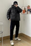 MARKLESS羽絨服男24年冬季90鵝絨保暖外套男士連帽男裝 YRB3306M 黑色 L 曬單實拍圖