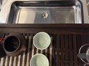 檀源黑檀木茶盤家用儲(chǔ)水式大號(hào)功夫茶具紅木瀝水茶海茶托實(shí)木干泡茶臺(tái) 黑檀木五福茶盤【51*32*8cm】 曬單實(shí)拍圖