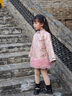 班喜迪女童旗袍裙拜年服冬裝周歲寶寶禮服兒童漢服新年裙子冬季過年唐裝 粉色 120 cm 曬單實拍圖