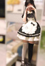 閃動(dòng)少女（SHANDONGSHAONV）女仆裝cos可愛(ài)女連衣裙蘿莉塔套lolita服萬(wàn)圣節(jié)cosplay女裝 藍(lán)粉色op(送圍裙蝴蝶結(jié)) M 曬單實(shí)拍圖
