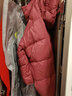 顏域加厚保暖羽絨服外套女款2025年冬季新款短款翻領(lǐng)連帽面包服女 桃紅 XL/42 曬單實(shí)拍圖