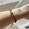 mini&yaya情侶轉(zhuǎn)運珠銀手鏈一對紅繩女生日七夕情人節(jié)女生禮物送女友老婆 轉(zhuǎn)運珠情侶手鏈一對 曬單實拍圖