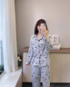 另約卡通可愛(ài)長(cháng)袖開(kāi)衫睡衣女新款春秋冬季休閑大碼家居服套裝2026新款 1710 灰色小狗 L 曬單實(shí)拍圖