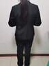晨芙職業(yè)裝西裝套裝女春秋氣質(zhì)西服面試正裝售樓部工裝酒店前臺(tái)工作服 黑色西裝+西褲 XL 建議100-110斤 曬單實(shí)拍圖