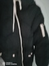 瑾衣媛棉服女冬裝年新款韓版寬松棉衣女中長款加厚棉襖外套 黑色 XL 【120-135斤】 曬單實拍圖