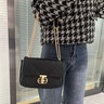 CinvaiKrose包包女包輕奢秋冬女士斜挎包菱格鏈條單肩包母親節禮物 黑色-小號生日禮物送女友 曬單實(shí)拍圖