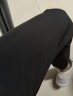 猫人（MiiOW）裤子男夏季冰丝速干直筒休闲西裤男士阔腿长裤男 黑色平脚 XL 实拍图