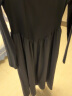 UR夏季新款女装休闲时尚感翻领收腰垂感连衣裙UWG732025 正黑 M 晒单实拍图