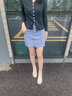 達(dá)芙妮（DAPHNE）黑色短靴女2024新款春秋季顯腳小百搭學(xué)生上班通勤配裙子靴子 米白色 37 曬單實拍圖