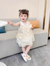 G.DUCKKIDS童裝女童夏裝套裝兒童衣服女寶寶夏季25新款小清新吊帶上衣兩件套 雛菊黃色+包包 100 尺碼2~3歲【 90-100cm】 曬單實拍圖