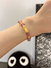 伊生緣貔貅手鏈女男黃金轉(zhuǎn)運(yùn)珠999足金草莓晶小金珠子情侶貔恘手串 大貔貅4粒古法草莓晶 1.3-1.5g 曬單實(shí)拍圖