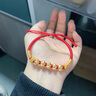 中國黃金本命年黃金手鏈女足金五福蛇手繩七夕情人節(jié)禮物送女友老婆生日 五小金蛇手鏈/京速達 曬單實拍圖