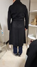 珂萊蒂爾冬季通勤氣質(zhì)淑女長(cháng)款山羊絨毛呢大衣 黑色 XL 曬單實(shí)拍圖