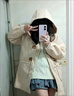 派吉鯊JK制服女秋冬穿搭牛角扣毛呢外套英倫風(fēng)小個子大衣 杏粉色【有內(nèi)襯】 M 90-100 曬單實拍圖