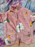 芬腾睡衣女童珊瑚绒秋冬季加厚长袖保暖开衫加绒卡通家居服套装 粉红 140 实拍图