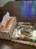 贝鲁斯水晶烟灰缸创意个性大号玻璃烟灰缸办公室酒店客厅摆件印字印标 金色18cm（中号） 实拍图