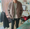 威可多（VICUTU）男士夾克混紡雙面呢 商務通勤外套時尚短款灰色呢子上衣 淺灰色 M 曬單實拍圖