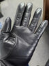 JEEP SPIRIT山羊皮男士修手薄款單皮冬季加絨保暖開(kāi)車(chē)騎行真皮手套男觸屏硬漢 黑色【觸屏】保暖絨里 S 曬單實(shí)拍圖
