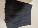 蘿美醬百褶裙女春秋短裙jk制服小裙子學(xué)院風(fēng)高腰時(shí)尚a字半身裙小個(gè)子 黑色加長(cháng)款（加厚毛呢面料） M 【建議95-105斤】 曬單實(shí)拍圖