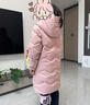 英氏（YEEHOO）兒童羽絨服女童保暖外套冬季時(shí)尚中長(cháng)款加厚中大童裝洋氣冬裝新款 字母小花粉色 140 曬單實(shí)拍圖