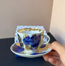 Lomonosov俄皇茶具金色花園系列咖啡杯碟套裝下午茶進口瓷器高顏值禮盒裝 【禮盒推薦】2杯2碟禮盒裝 曬單實拍圖