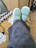 樸西厚底棉拖鞋男士冬季包跟室內家居保暖防滑毛毛加絨踩屎感棉鞋外穿 深海藍 均碼 40-41（適合39-40） 曬單實(shí)拍圖