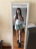 風(fēng)采兔 美式熱辣高街牛仔半身裙褲女2024新款夏高腰顯瘦復(fù)古設(shè)計感短裙 藍(lán)色【優(yōu)質(zhì)面料】 2XL 曬單實拍圖