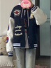 NASA RHUDE春季衣服男裝休閑潮牌外套男夾克棒球服春秋款工裝上衣情侶春裝 22129深藍(lán) XL (建議體重130-150斤) 曬單實(shí)拍圖