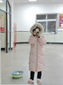 夏雨瑤中長款棉服女2025新款冬季超好看設(shè)計感韓系加厚大毛領(lǐng)棉衣外套 粉色 M 建議100-120斤 曬單實拍圖