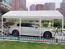 斯特?fù)P（Stay Young）車棚停車棚家用防雨防曬簡易擋雨棚戶外移動庫庭院帳篷汽車遮陽蓬 米白色 長2米寬2米不帶四周圍布 曬單實拍圖