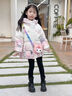 G.DUCK KIDS小黃鴨童裝女童羽絨服冬季新款卡通庫洛米亮燈款女寶寶連帽衣服 拍拍亮燈紫 110 建議100-110cm4-5歲cm 曬單實(shí)拍圖