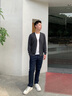 GANT【亞洲版型】GANT/甘特春季男士商務(wù)通勤直筒休閑褲百搭舒適長(zhǎng)褲 410海洋藍(lán)色 34 曬單實(shí)拍圖