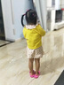 G.DUCKKIDS小黃鴨女寶寶春秋裝兩件套裝0-5歲女童長(cháng)袖連衣裙碎花小外套棉質(zhì) 櫻桃裙兩件套黃色- 90 建議身高80-85- 曬單實(shí)拍圖