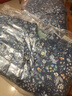 木吻純棉花手工棉衣服女士棉襖棉褲套裝中老媽年人媽外穿加厚保暖冬季 藍碎花 4XL推薦155-173CM體重140-160斤 曬單實(shí)拍圖
