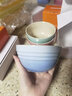 酷彩（Le Creuset）炻瓷多功能碗創(chuàng  )意彩虹系列沙拉水果餐具米飯碗湯面碗家用多功能碗 12cm多功能小碗水晶藍 曬單實(shí)拍圖