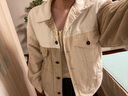 Levi's李維斯女士美式寬松經(jīng)典時(shí)尚街頭拼色燈芯絨棉服夾克外套 米色/卡其色 M 曬單實(shí)拍圖