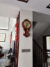 北极星（POLARIS）挂钟 客厅创意石英钟表复古时钟卧室木质艺术挂表雕花摆钟 1508智能机芯 实拍图