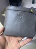 牛船長(cháng)皮具錢(qián)包男真皮軟牛皮男式防盜刷拉鏈橫豎款小錢(qián)夾情人節送父親老公 【橫款】灰色 曬單實(shí)拍圖