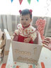 長(cháng)命富貴女童連衣裙春裝長(cháng)袖國風(fēng)漢服刺繡兒童公主裙周歲禮服女寶寶 紅色 鳳鳴朝陽(yáng) 80 曬單實(shí)拍圖