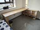 奧斯彩登（OSTRADAN） 實(shí)木雙人書(shū)桌 轉角書(shū)桌長(cháng)條桌 雙人學(xué)習桌電腦桌 書(shū)柜一體 松木 款式一 （四格兩層）200書(shū)桌書(shū)柜組合 曬單實(shí)拍圖