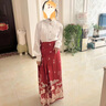 鳳蝶兒馬面裙全套新中式連衣裙2025年新款漢服回門新娘結婚訂婚禮服敬酒 馬面裙（無飾品） M 曬單實拍圖