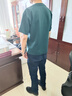 無(wú)印良品（MUJI）男式 防紫外線(xiàn) 涼感寬版短袖T恤 男士t恤打底衫涼感物語(yǔ) 硬核防曬 深綠色 S （165/84A） 曬單實(shí)拍圖