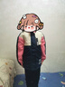 ASK JUNIOR女童棉服冬中長(cháng)夾棉加厚保暖兒童連帽風(fēng)衣外套棉衣 粉色 140  曬單實(shí)拍圖