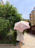 DEATKN德國(guó)創(chuàng)意圓角太陽(yáng)傘女防曬防紫外線折疊便攜遮陽(yáng)傘兩用晴雨傘 粉色 100cm 曬單實(shí)拍圖