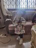 G.duck女童羊毛呢長(cháng)發(fā)貝雷帽兒童帽韓國帽子女寶寶小女孩禮帽秋冬假發(fā)帽 酒紅碎花貝雷麻花 均碼 x 1-4歲頭圍48-51cm 曬單實(shí)拍圖